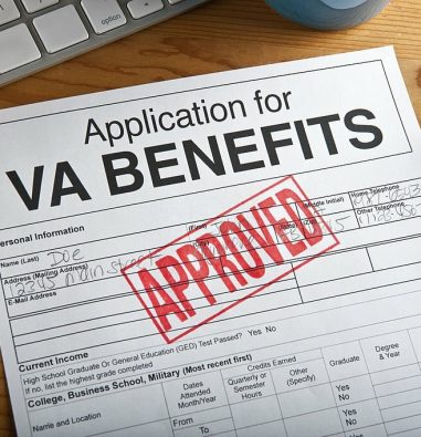 Approved VA benefits form. Artwork created by the photographer.